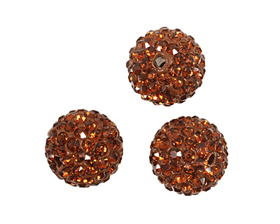 Dark Topaz Pave Round 12mm