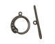 Gunmetal Graduated Dots Toggle Clasp 20x17mm, 30mm bar