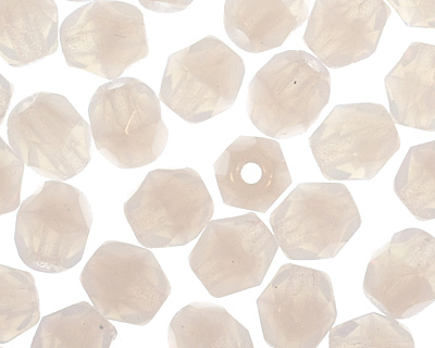 Czech Fire Polished Glass Milky Amethyst Round 4mm