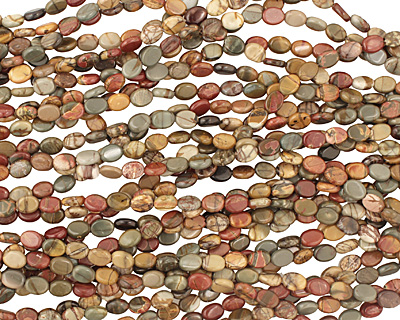 Red Creek Jasper Flat Oval 8x6mm