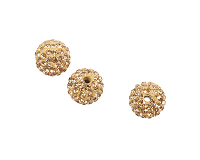 Light Colorado Topaz Pave Round 10mm