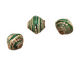 African Paper (green, white, w/black) Bicone 20x21-22mm