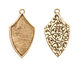 Nunn Design Antique Gold (plated) Crest Regiment Bezel Pendant 19x36mm