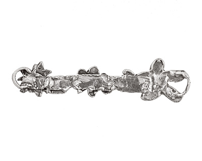 Rustic Charms Sterling Silver Multi Flower Link 54x13mm