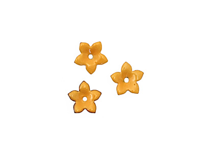 C-Koop Enameled Metal Dark Mustard Small 5 Petal 12mm