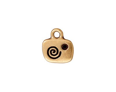 TierraCast Antique Gold (plated) Live Charm w/ Glue In 12x14mm