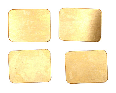 Brass Rectangle Blank 26x20mm