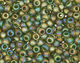 TOHO Transparent Rainbow Frosted Olivine Round 11/0 Seed Bead