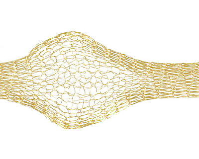 WireLace Pale Gold Ribbon 6mm