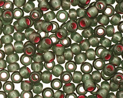 TOHO Olivine (with Frosted Silver & Pink Lining) Round 11/0 Seed Bead