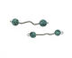 Jangles Ceramic Turquoise Wavy Link 56-67x11-12mm