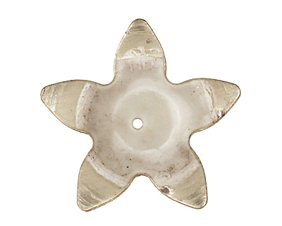 Trinket Foundry Green & Cream Small 5 Petal Bottle Cap Flower 22mm
