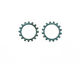 C-Koop Enameled Metal Peacock Blue Open Gear 19mm