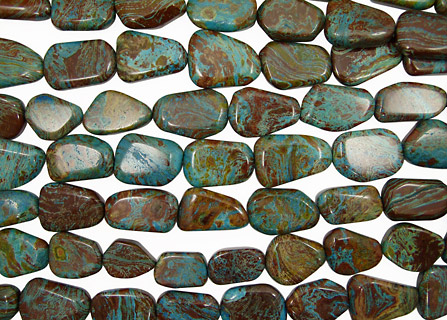 Blue Calsilica Jasper Flat Freeform Slab 13x11-35x26mm