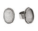 Nunn Design Antique Silver (plated) Large Ornate Oval Bezel Adjustable Ring 24x30mm