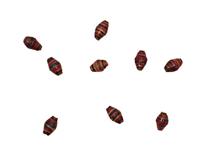 African Paper (forest, magenta, beige) Rice 9-10x6mm