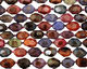 Rainbow Snakeskin Agate Faceted Rice 20-21x14-15mm
