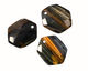 Blue Tiger Eye Faceted Hexagon Pendant 40x48-50mm