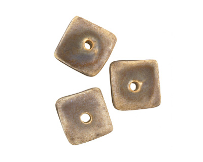 Jangles Ceramic Grey Small Square Disc 15mm