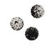 Jet/Crystal Ombre Pave Round 8mm (1.5mm hole)