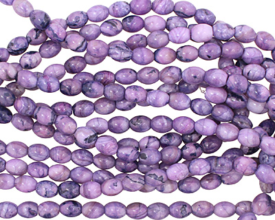 Purple Wave Agate Rice 10x8mm