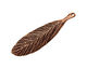 Ezel Findings Antique Copper Blue Jack Oak Leaf Pendant 11x40mm