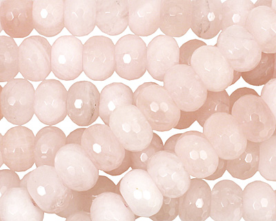 Rose Quartz Faceted Rondelle 14x20mm
