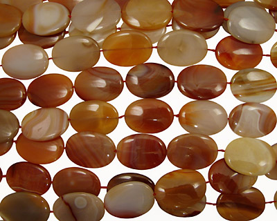 Carnelian (natural) Flat Oval 34x24-38x29mm