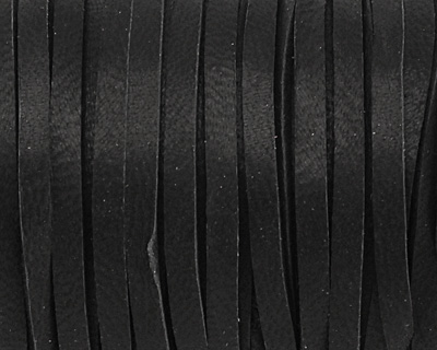 Black Deerskin Leather Lace 1/8