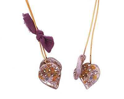 Humble Beads Polymer Clay Purple Petal Headpin 18x20mm