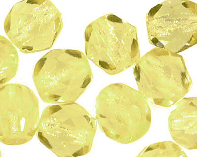 Czech Fire Polished Glass Jonquil Round 6mm