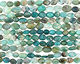 Peruvian Blue Opal Irregular Flat Oval 10-12x9-10mm