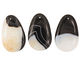 Black & White Agate Teardrop Pendant 35x55mm