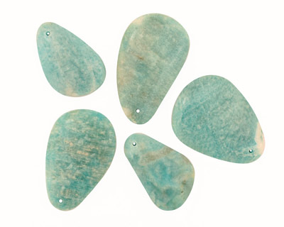 Brazil Amazonite Freeform Pendant 26-36x38-50mm