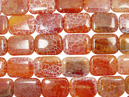 Fire Agate Thin Pillow 30x22mm