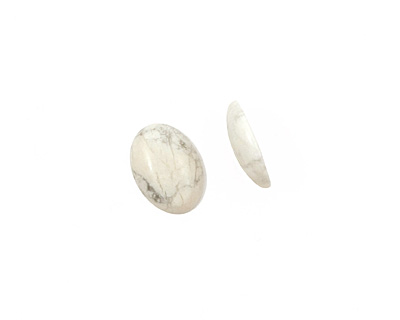 White Howlite Oval Cabochon 13x18mm