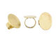 Brass Adjustable Oval Ring 31x23mm