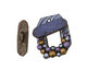 Poison Tree Polymer Clay Blue Confetti Toggle Clasp 25x20mm, 21mm bar