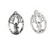 Green Girl Pewter Stag Pendant 24x36mm