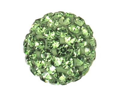 Peridot Pave Round 10mm