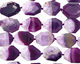 Purple Line Agate Faceted Flat Slab 29-34x22-25mm