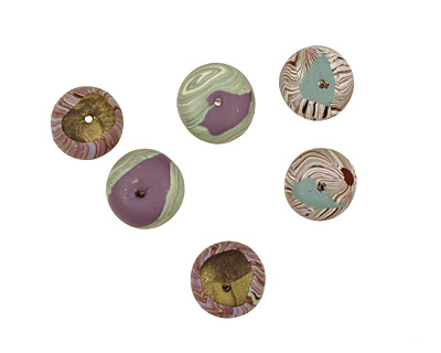 Humble Beads Polymer Clay Seafoam Tiny Disk 7x10-11mm