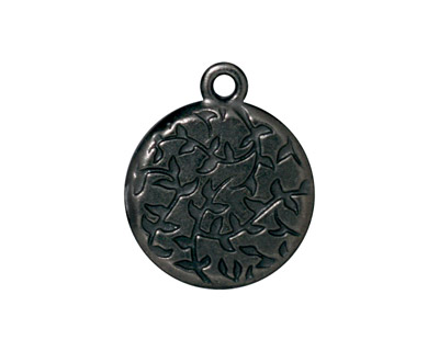 TierraCast Gunmetal Beaded Round Frame Drop 20x23mm