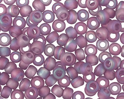 TOHO Transparent Rainbow Frosted Medium Amethyst Round 11/0 Seed Bead