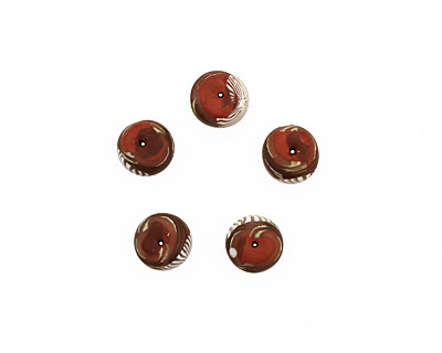 Humble Beads Polymer Clay Copper Branch Disk 8-9x12-13mm