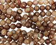 Amber Line Agate Faceted Round 14mm