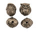 Green Girl Pewter Double Owl 15x14mm