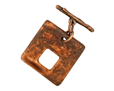 Earthenwood Studio Ceramic Square Lumber Toggle Clasp 26-27mm, 25mm bar