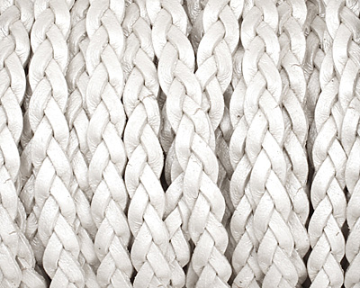 Pearl Flat Braided Leather Cord 5mm