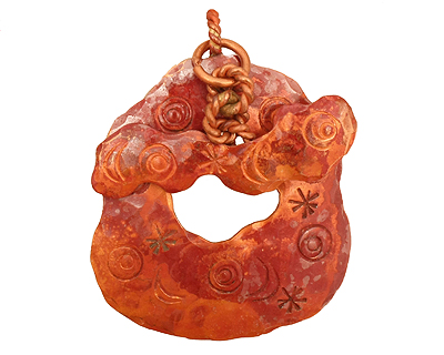 Patricia Healey Copper Organic Toggle Clasp 42x32mm, 33mm bar